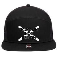 Scottish Not British Scottish Independence 7 Panel Mesh Trucker Snapback Hat