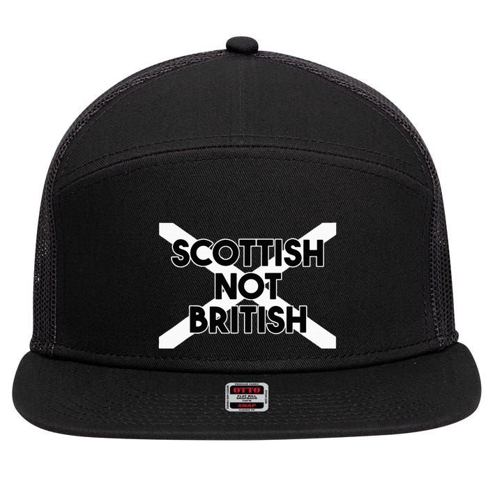 Scottish Not British Scottish Independence 7 Panel Mesh Trucker Snapback Hat