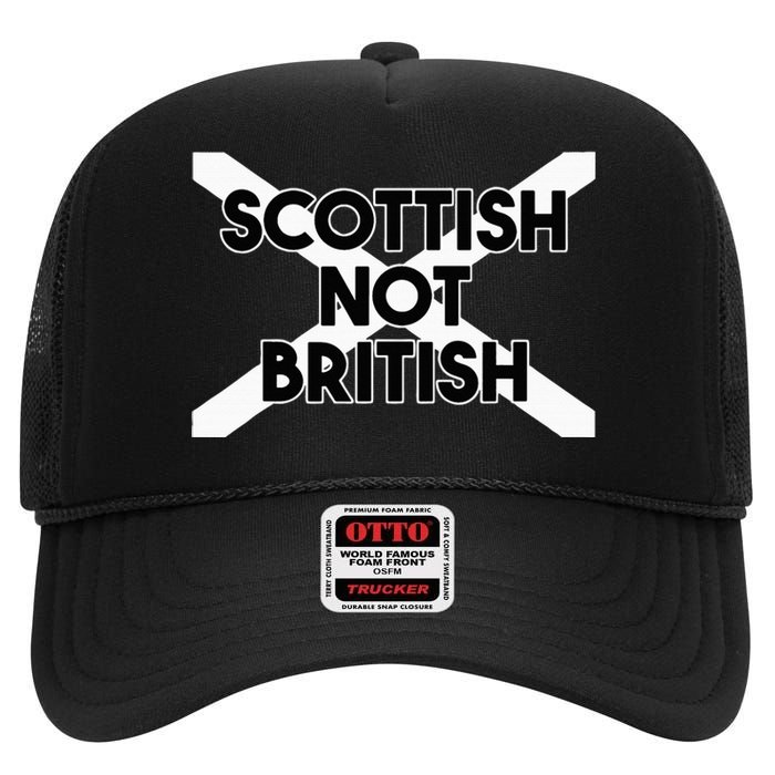 Scottish Not British Scottish Independence High Crown Mesh Back Trucker Hat