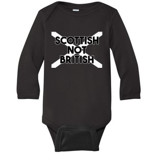 Scottish Not British Scottish Independence Baby Long Sleeve Bodysuit