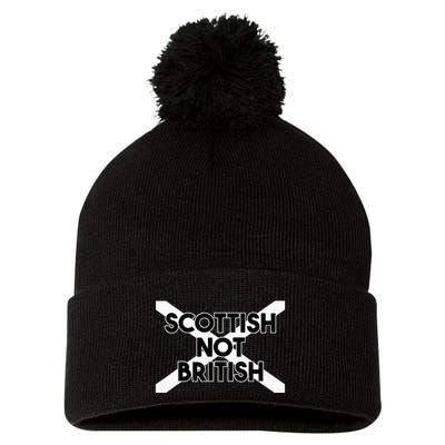 Scottish Not British Scottish Independence Pom Pom 12in Knit Beanie