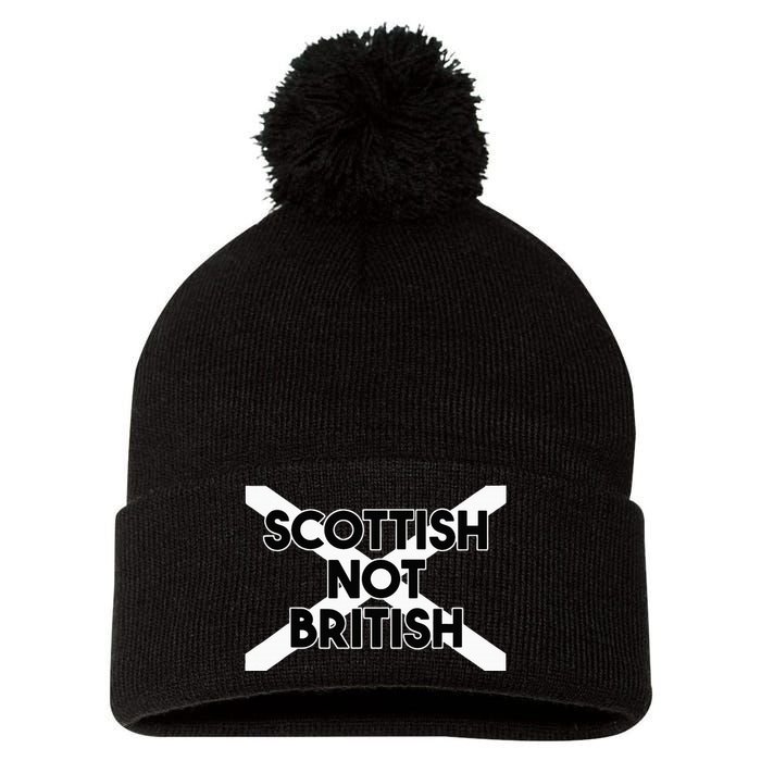 Scottish Not British Scottish Independence Pom Pom 12in Knit Beanie