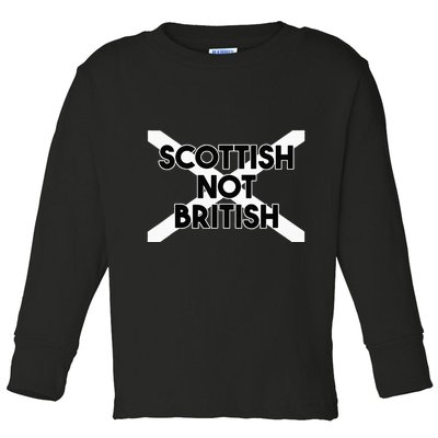 Scottish Not British Scottish Independence Toddler Long Sleeve Shirt