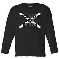 Scottish Not British Scottish Independence Toddler Long Sleeve Shirt