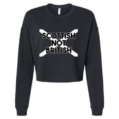 Scottish Not British Scottish Independence Cropped Pullover Crew