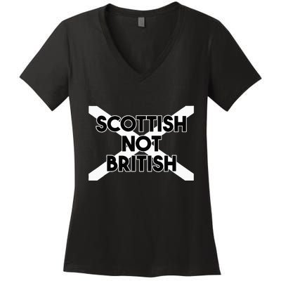 Scottish Not British Scottish Independence Women's V-Neck T-Shirt