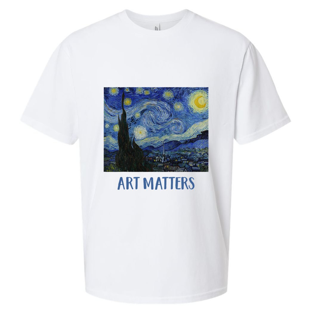 Starry Night By Vincent Van Gogh Art Matters Sueded Cloud Jersey T-Shirt