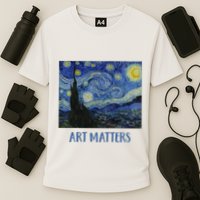Starry Night By Vincent Van Gogh Art Matters Cooling Performance Crew T-Shirt
