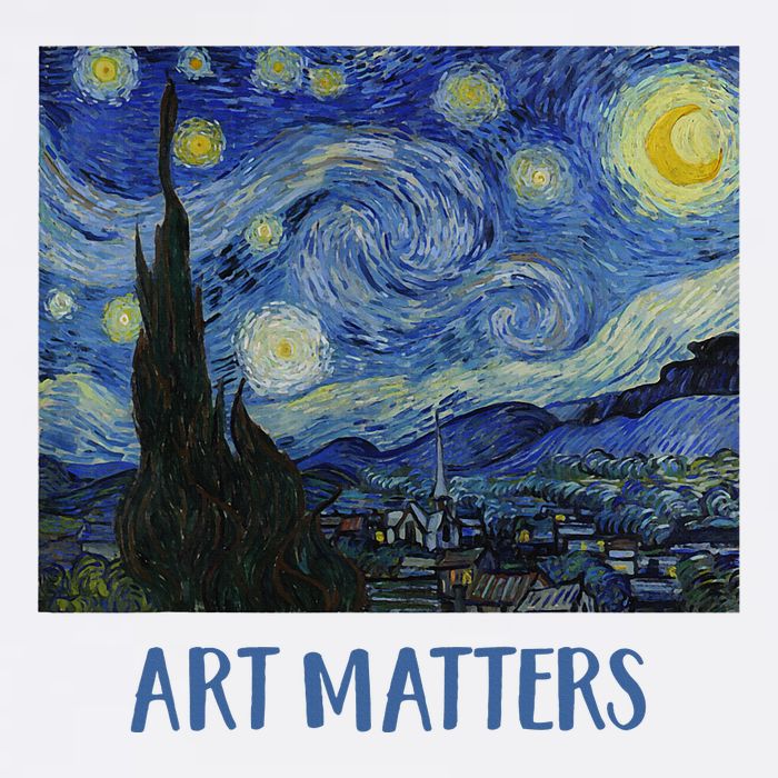 Starry Night By Vincent Van Gogh Art Matters Cooling Performance Crew T-Shirt