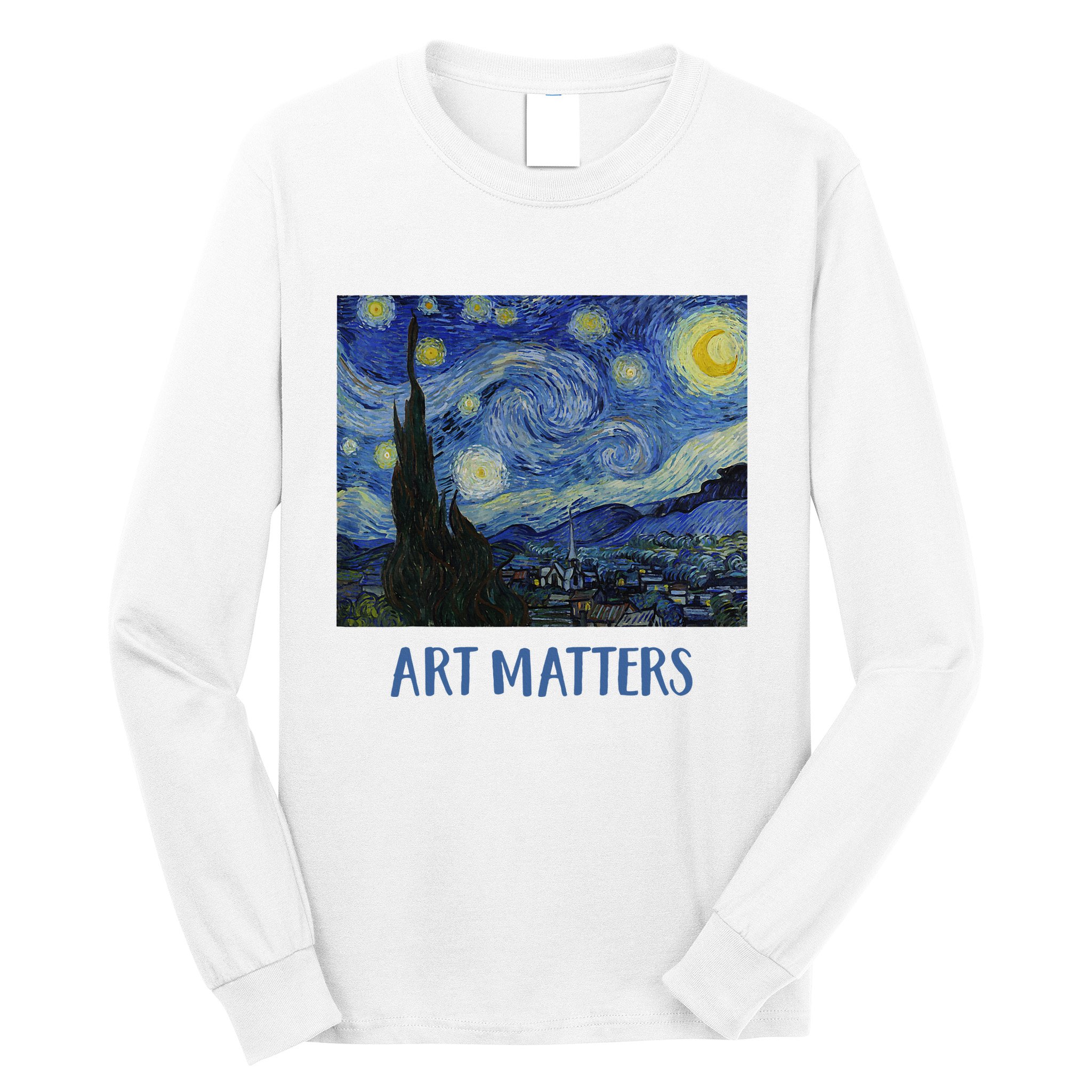 Starry Night By Vincent Van Gogh Art Matters Long Sleeve Shirt