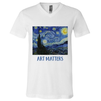 Starry Night By Vincent Van Gogh Art Matters V-Neck T-Shirt