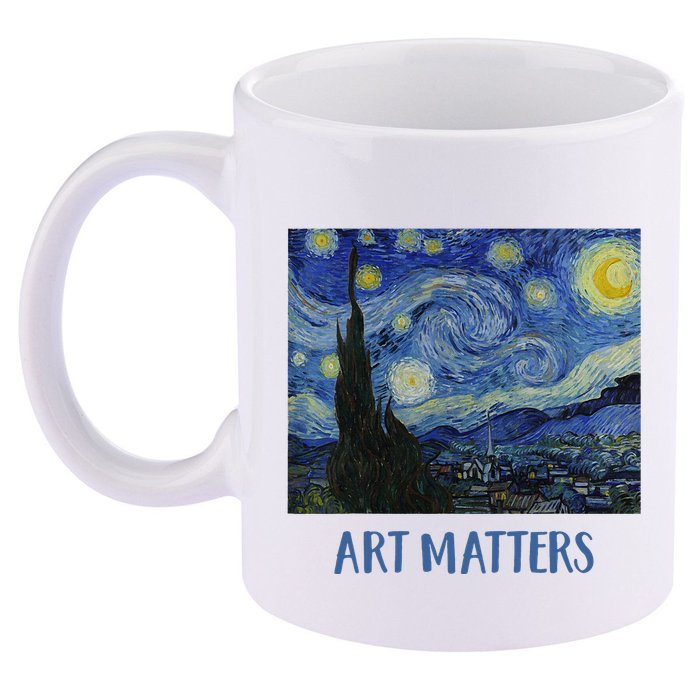 Starry Night By Vincent Van Gogh Art Matters 11oz C Handle Ceramic Mug