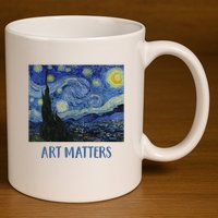 Starry Night By Vincent Van Gogh Art Matters 11oz C Handle Ceramic Mug
