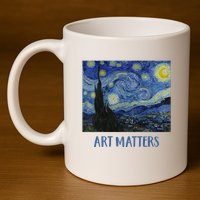 Starry Night By Vincent Van Gogh Art Matters 11oz C Handle Ceramic Mug