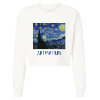 Starry Night By Vincent Van Gogh Art Matters Cropped Pullover Crew