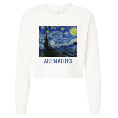 Starry Night By Vincent Van Gogh Art Matters Cropped Pullover Crew