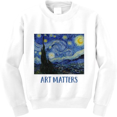 Starry Night By Vincent Van Gogh Art Matters Kids Sweatshirt