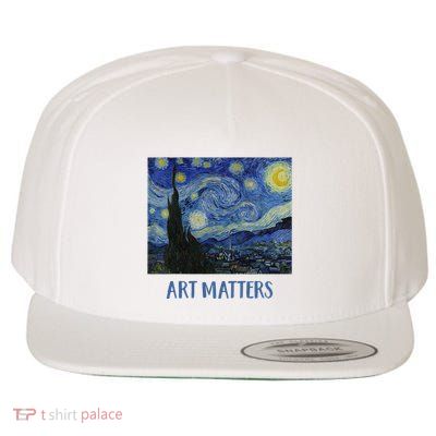 Starry Night By Vincent Van Gogh Art Matters Wool Snapback Cap