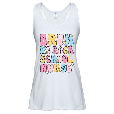 School Nurse Back School Bruh We Back School Nurse Funny Ladies Essential Flowy Tank