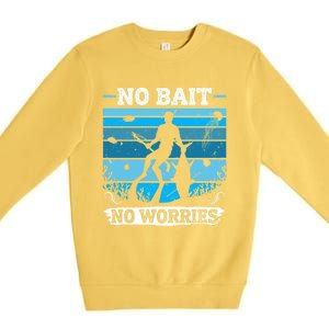 Spearfishing No Bait No Problem Dive Fish Hunt Spear Fishes Gift Premium Crewneck Sweatshirt