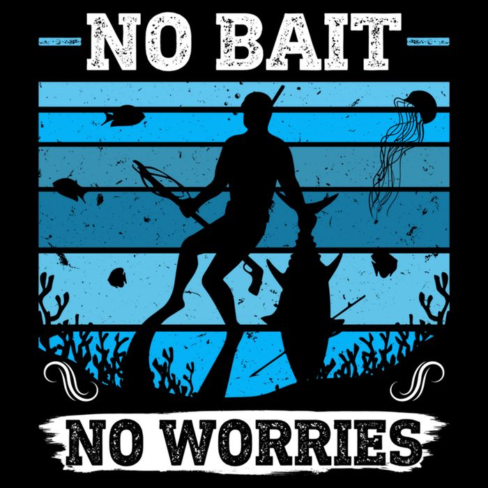 Spearfishing No Bait No Problem Dive Fish Hunt Spear Fishes Gift Bucket Hat