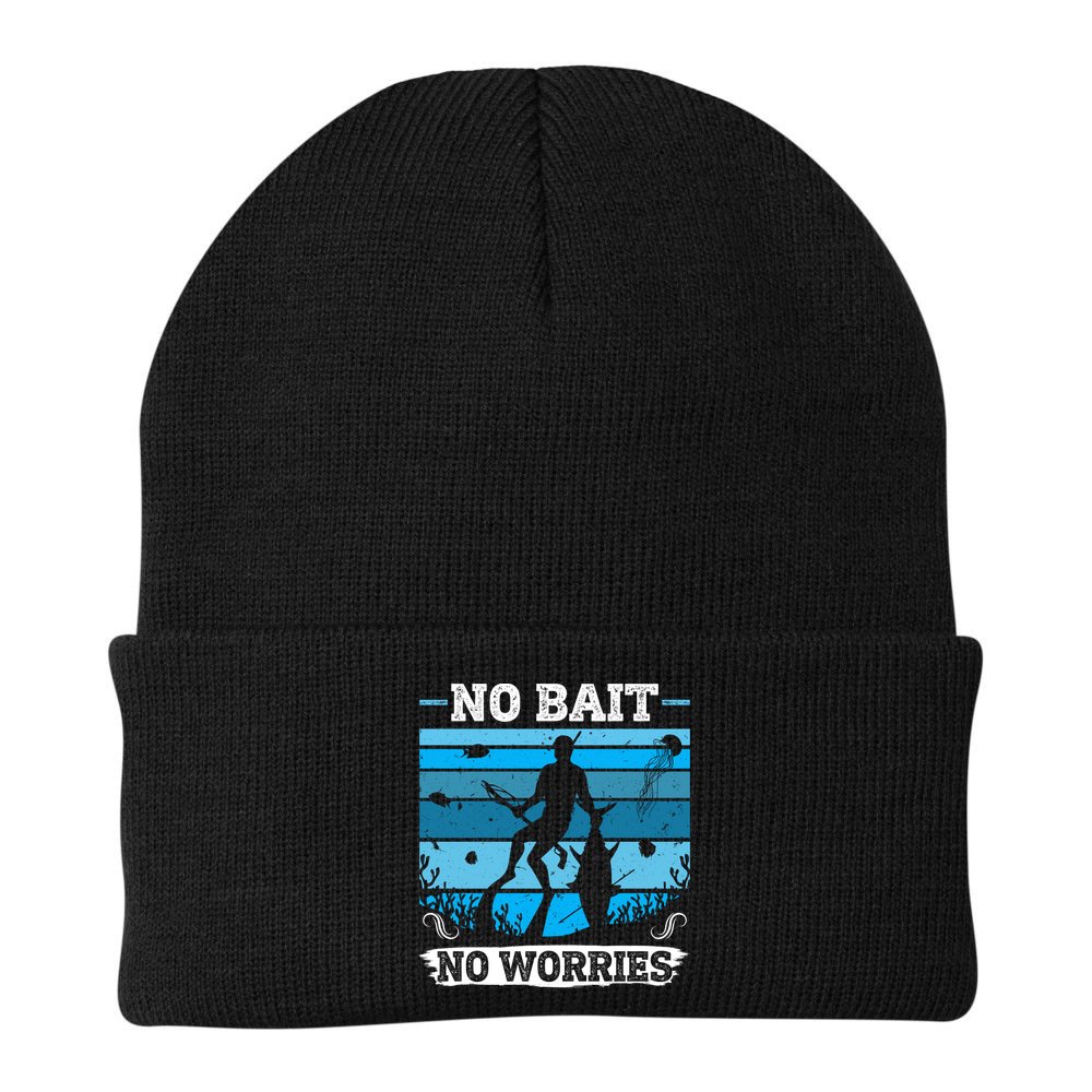 Spearfishing No Bait No Problem Dive Fish Hunt Spear Fishes Gift Beanie