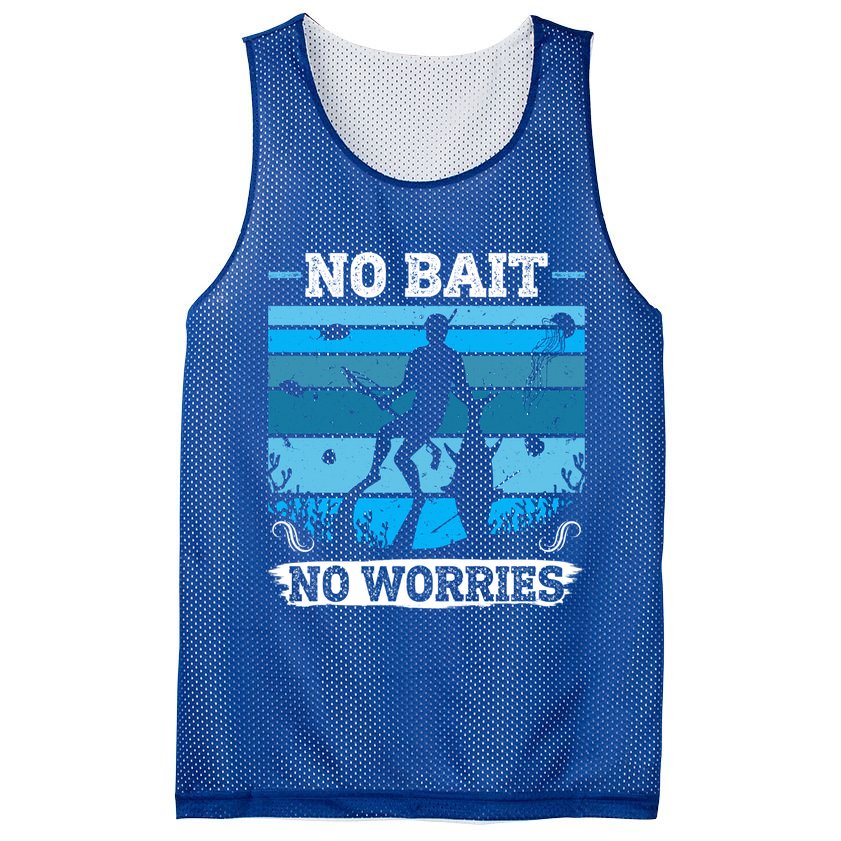 Spearfishing No Bait No Problem Dive Fish Hunt Spear Fishes Gift Mesh Reversible Basketball Jersey Tank