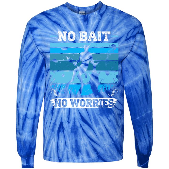 Spearfishing No Bait No Problem Dive Fish Hunt Spear Fishes Gift Tie-Dye Long Sleeve Shirt