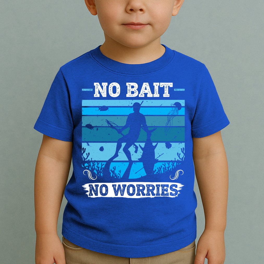 Spearfishing No Bait No Problem Dive Fish Hunt Spear Fishes Gift Toddler T-Shirt