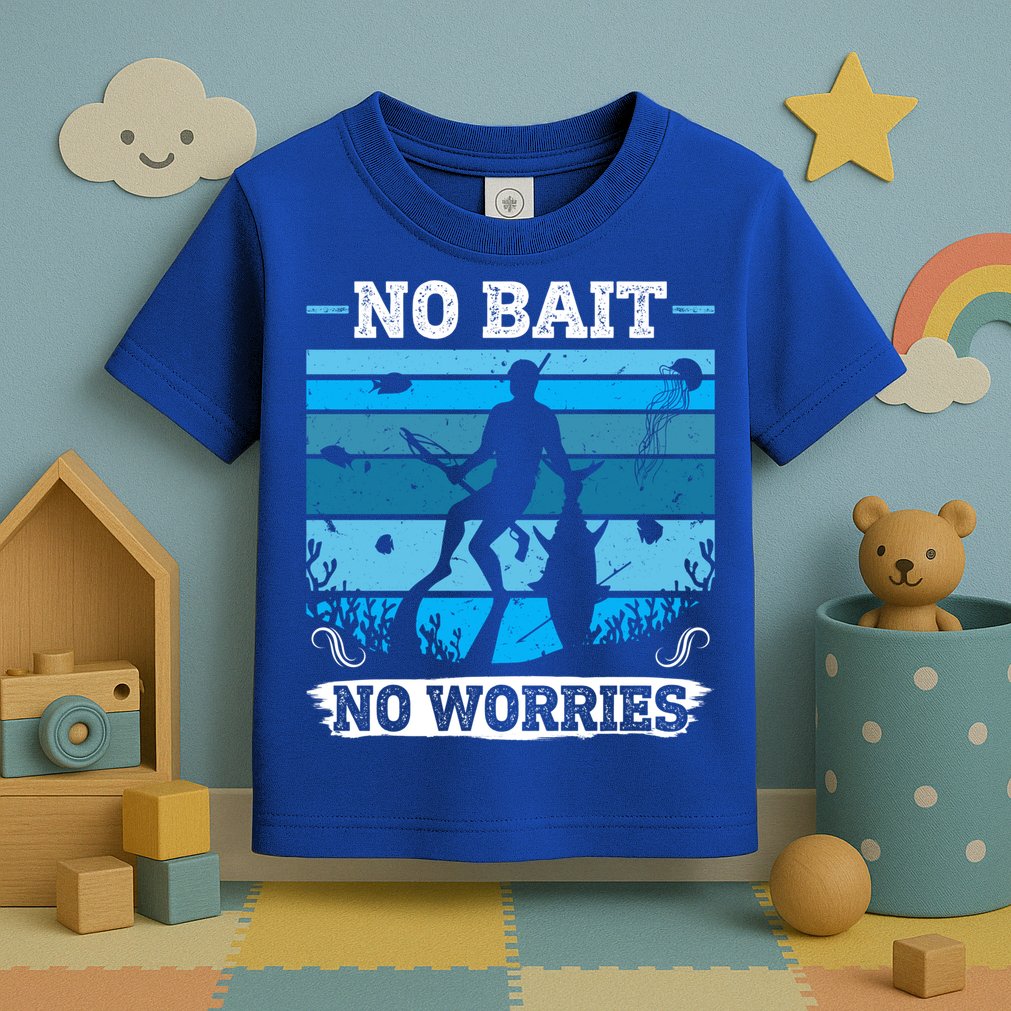 Spearfishing No Bait No Problem Dive Fish Hunt Spear Fishes Gift Toddler T-Shirt