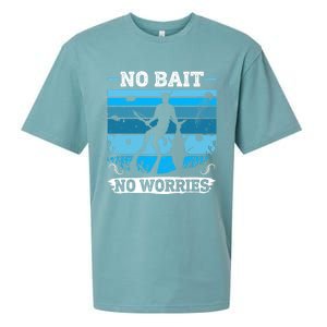 Spearfishing No Bait No Problem Dive Fish Hunt Spear Fishes Gift Sueded Cloud Jersey T-Shirt