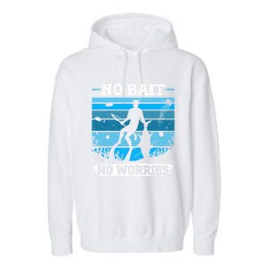 Spearfishing No Bait No Problem Dive Fish Hunt Spear Fishes Gift Garment-Dyed Fleece Hoodie