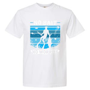 Spearfishing No Bait No Problem Dive Fish Hunt Spear Fishes Gift Garment-Dyed Heavyweight T-Shirt