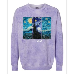 Starry Night By Vincent Van Gogh Let It Gogh Famous Painting Cute Gift Colorblast Crewneck Sweatshirt