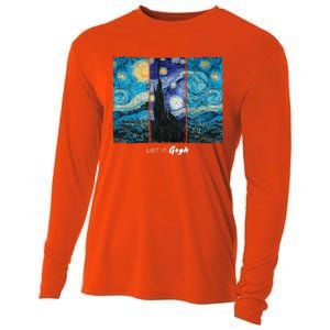 Starry Night By Vincent Van Gogh Let It Gogh Famous Painting Cute Gift Cooling Performance Long Sleeve Crew