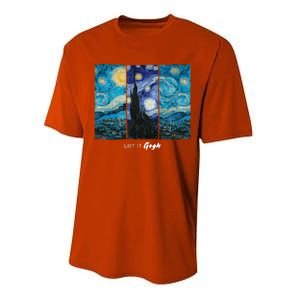 Starry Night By Vincent Van Gogh Let It Gogh Famous Painting Cute Gift Performance Sprint T-Shirt