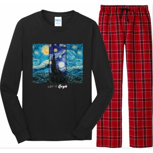 Starry Night By Vincent Van Gogh Let It Gogh Famous Painting Cute Gift Long Sleeve Pajama Set