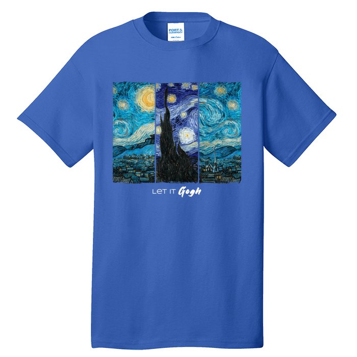 Starry Night By Vincent Van Gogh Let It Gogh Famous Painting Cute Gift Tall T-Shirt