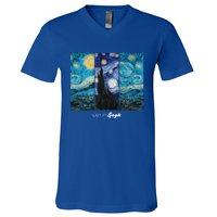 Starry Night By Vincent Van Gogh Let It Gogh Famous Painting Cute Gift V-Neck T-Shirt