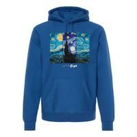 Starry Night By Vincent Van Gogh Let It Gogh Famous Painting Cute Gift Premium Hoodie