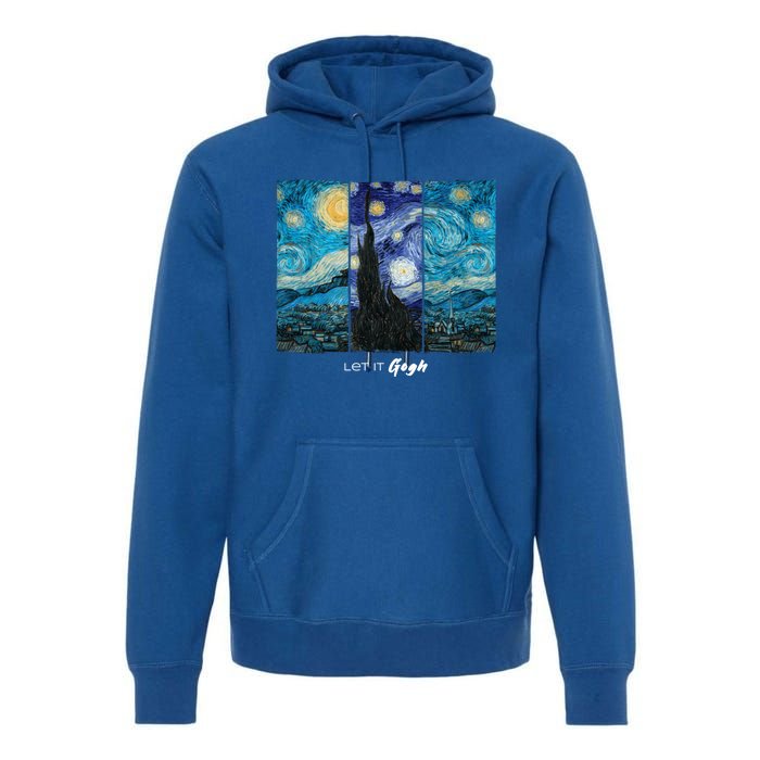 Starry Night By Vincent Van Gogh Let It Gogh Famous Painting Cute Gift Premium Hoodie