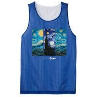 Starry Night By Vincent Van Gogh Let It Gogh Famous Painting Cute Gift Mesh Reversible Basketball Jersey Tank