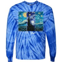 Starry Night By Vincent Van Gogh Let It Gogh Famous Painting Cute Gift Tie-Dye Long Sleeve Shirt