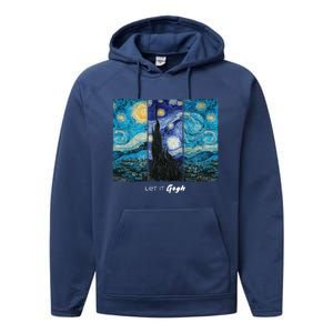 Starry Night By Vincent Van Gogh Let It Gogh Famous Painting Cute Gift Performance Fleece Hoodie