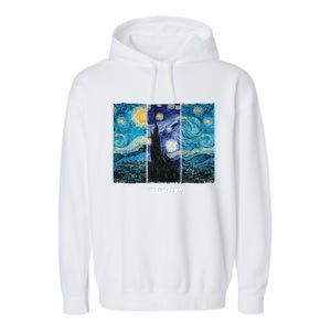 Starry Night By Vincent Van Gogh Let It Gogh Famous Painting Cute Gift Garment-Dyed Fleece Hoodie