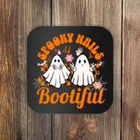 Spooky Nails Bootiful Halloween For Nail Techs Beauticians Premium Coaster