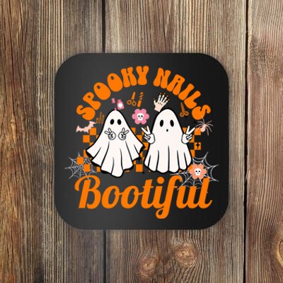 Spooky Nails Bootiful Halloween For Nail Techs Beauticians Premium Coaster