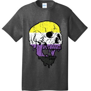 Skull Non Binary Enby Pride Lgbtq T-Shirt