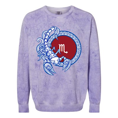 Scorpio November Birthday Gift Zodiac Sign Astrology Gift Colorblast Crewneck Sweatshirt