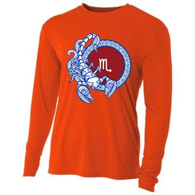 Scorpio November Birthday Gift Zodiac Sign Astrology Gift Cooling Performance Long Sleeve Crew